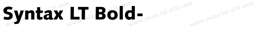 Syntax LT Bold字体转换